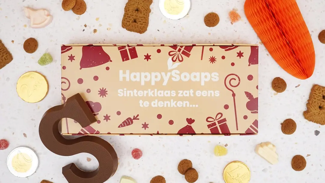HappySoaps Sinterklaas Cadeau Giftbox Douchegel & Reisblikje - 2 Stuks