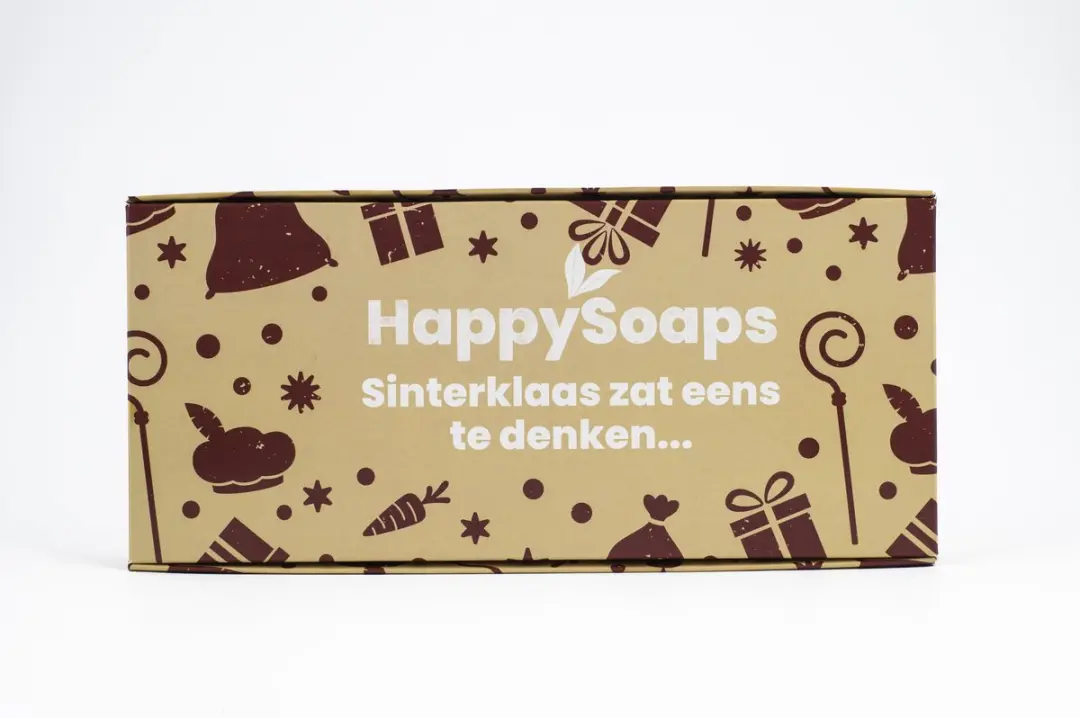 HappySoaps Sinterklaas Cadeau Giftbox Douchegel & Reisblikje - 2 Stuks