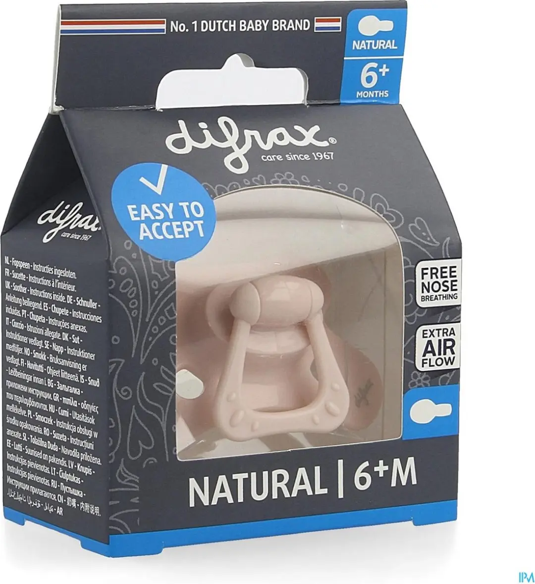 Difrax Fopspeen Natural 6+ Maanden - Assorti