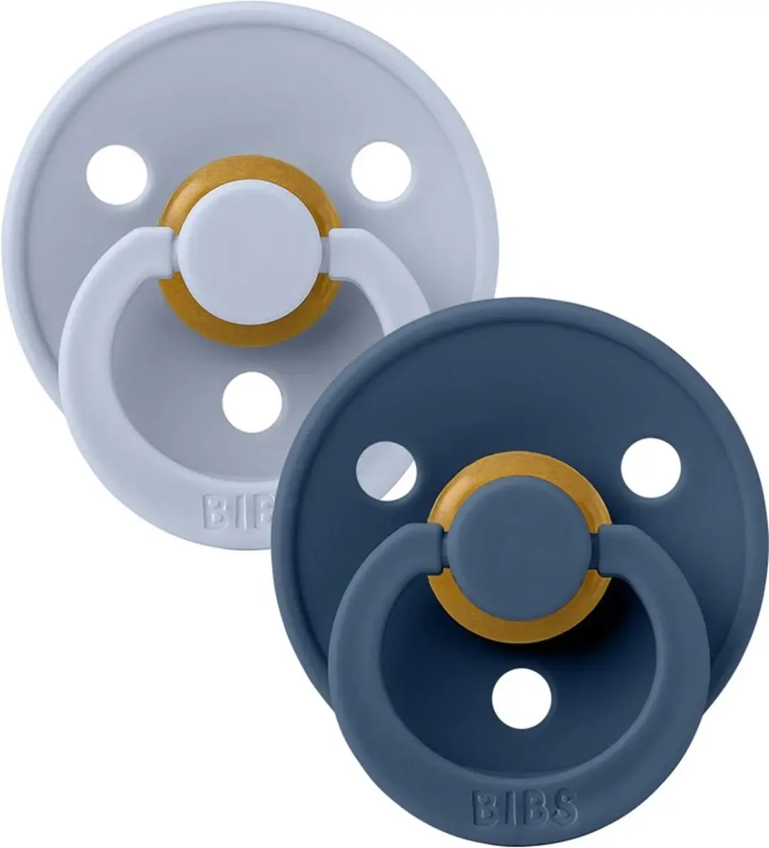 BIBS Colour Speen - 2 Stuks - Maat 1 (0-6m) - Dusty Blue/Steel Blue