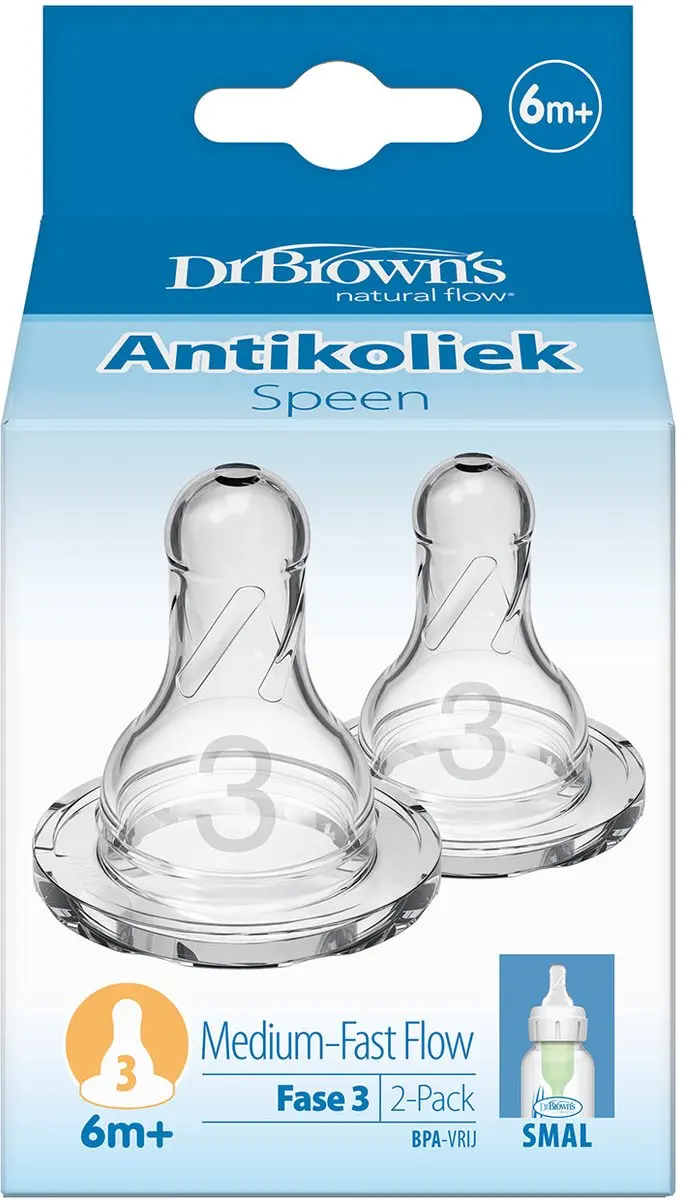 Dr. Brown's Options+ Flesspeen Fase 3 - 2 Stuks
