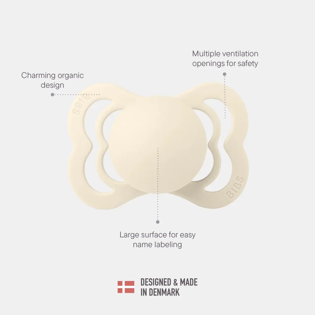 BIBS Supreme Speen Maat 1 - 2 Stuks - Ivory/Blush