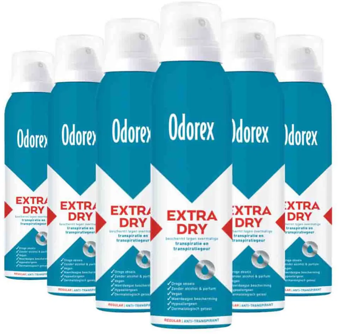 Odorex Extra Dry Deodorant Spray - 900ml (6x150ml)