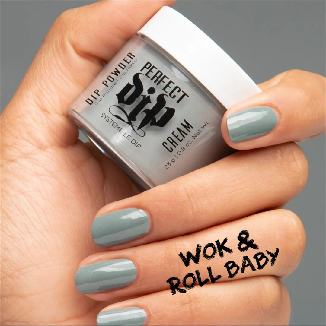 Artistic Nail Design Perfect Dip Poeder WOK & ROLL BABY - 23g - Licht Legergroen Shimmer