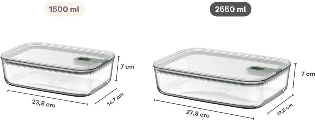 Mepal EasyClip Glazen Vershouddoos 2.25L - Nordic Sage