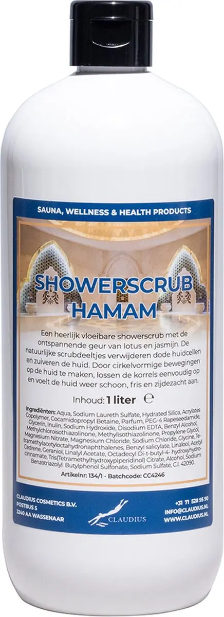 Splashbox Cosmetics Showerscrub Hamam 1L - Verfrissende Scrubgel