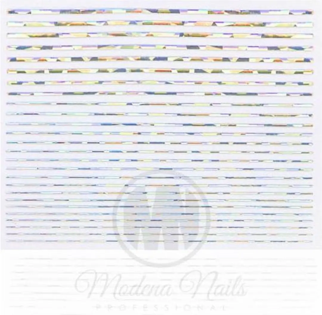 Modena Nails Nagelsticker Strips Silver Holo