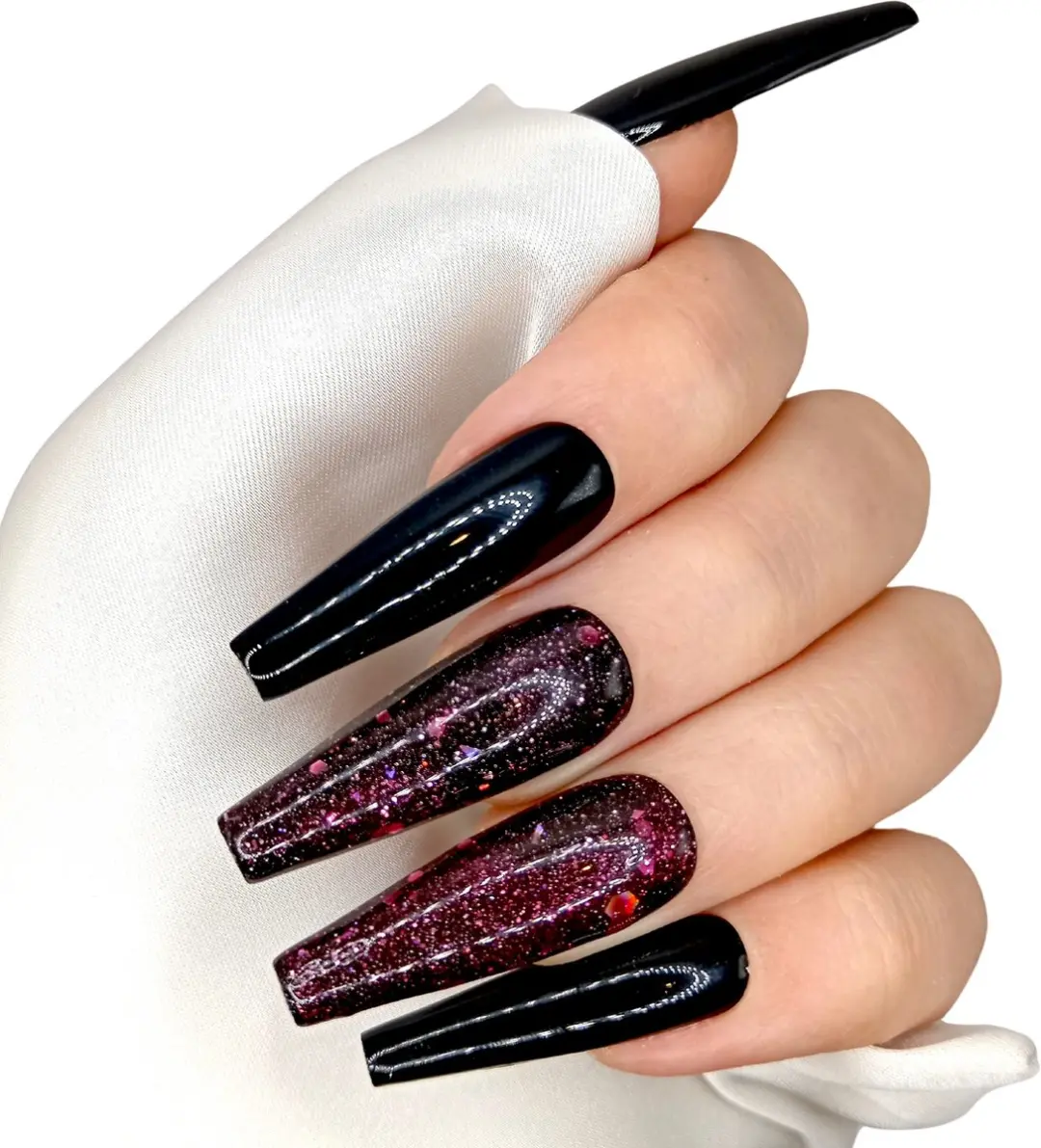 SD Press on Nails B-79 XL Coffin Nagels