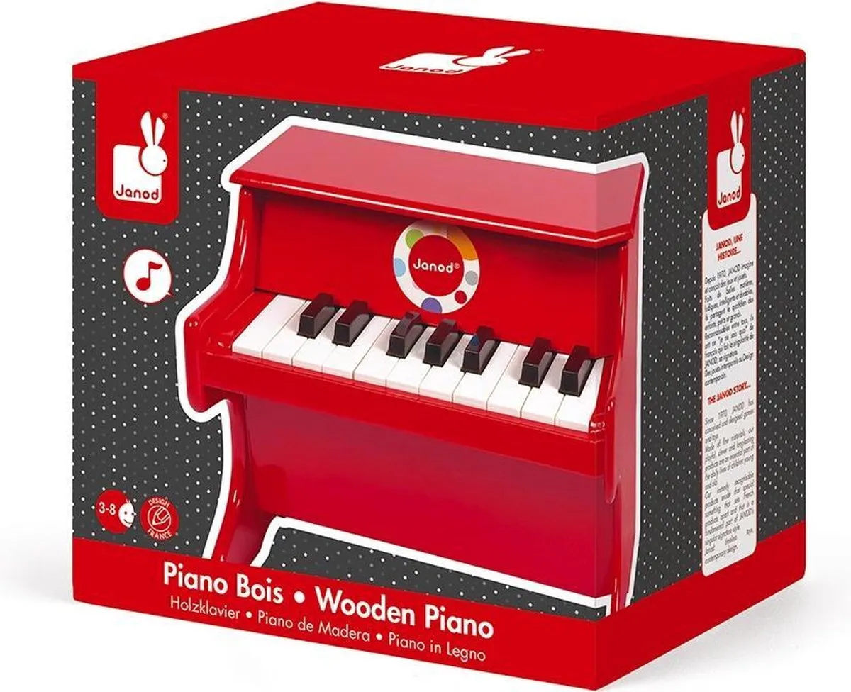 Janod Confetti Piano - 18 Toetsen Rood