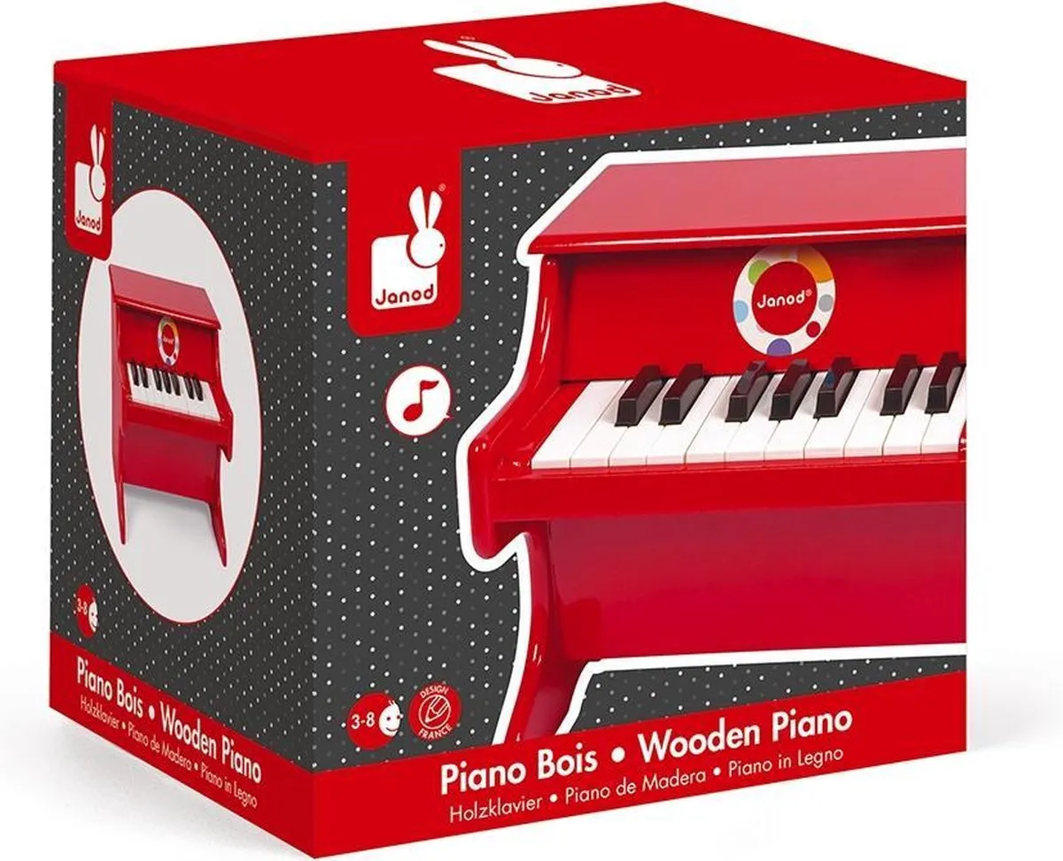 Janod Confetti Piano - 18 Toetsen Rood