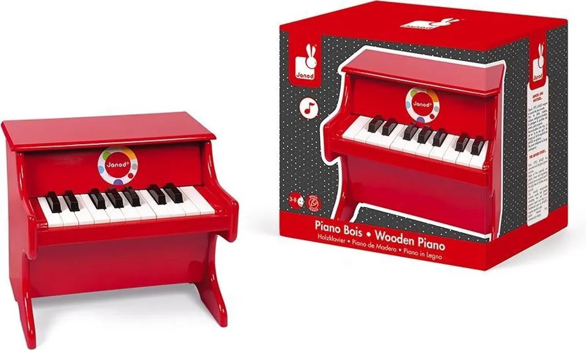 Janod Confetti Piano - 18 Toetsen Rood