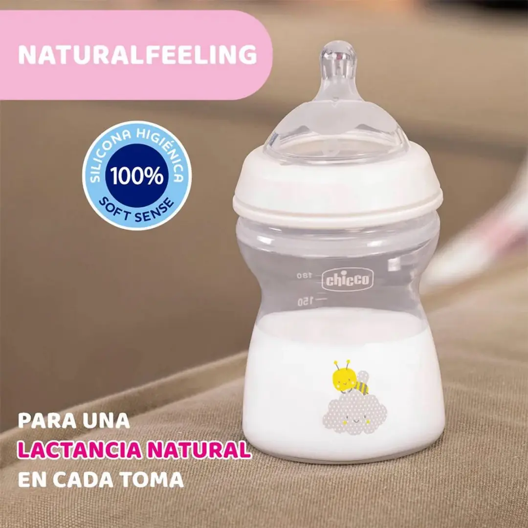 Chicco Naturalfeeling Babyfles 250ml - Transparant