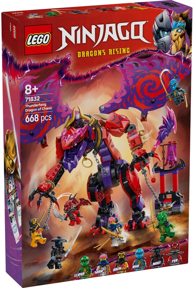 LEGO® NINJAGO® Bliksemtand Draak van Chaos - Ninjaset - 71832