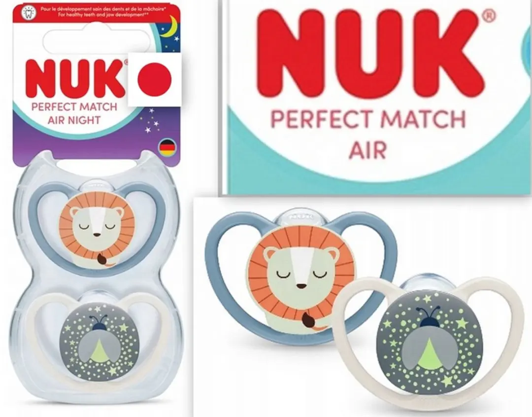 NUK Perfect Match Air Fopspeen Glow in the Dark - 2 Stuks - Siliconen 6-18 maanden