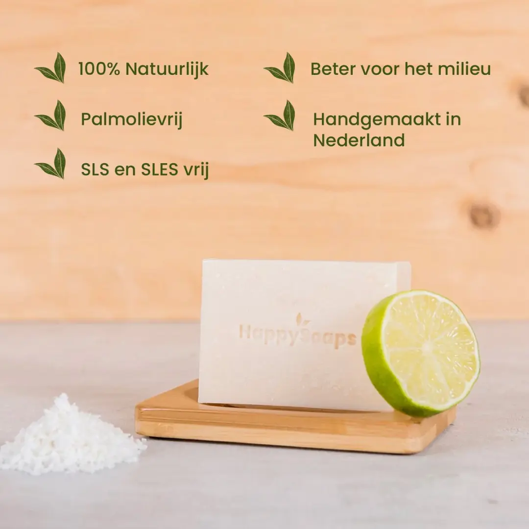 HappySoaps Body Wash Bar Kokosnoot & Limoen 100g