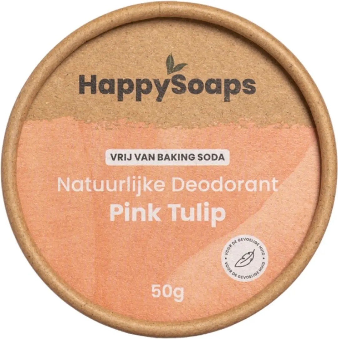 HappySoaps Natuurlijke Deodorant Gevoelige Huid Pink Tulip 50ml