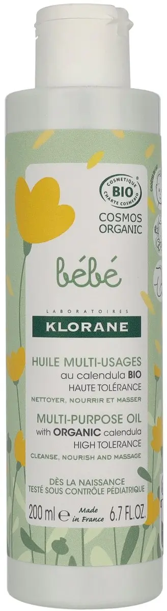 Klorane Bébé Bio Multifunctioneel Olie 200ml