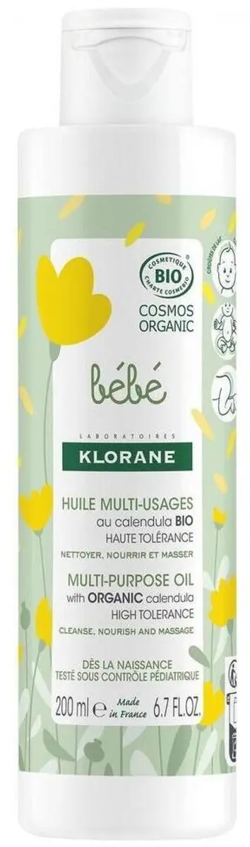 Klorane Bébé Bio Multifunctioneel Olie 200ml