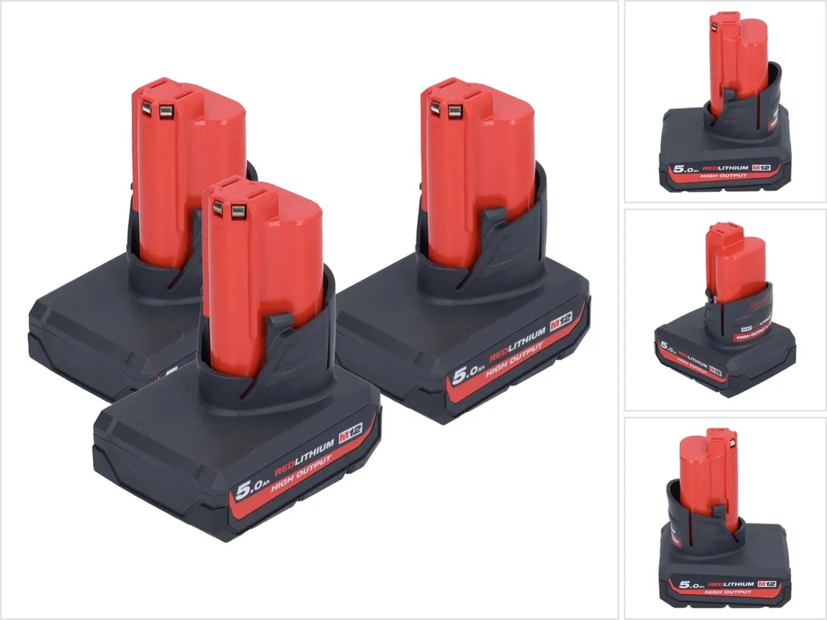 Milwaukee M12 HB5 High Output 5000mAh Accu