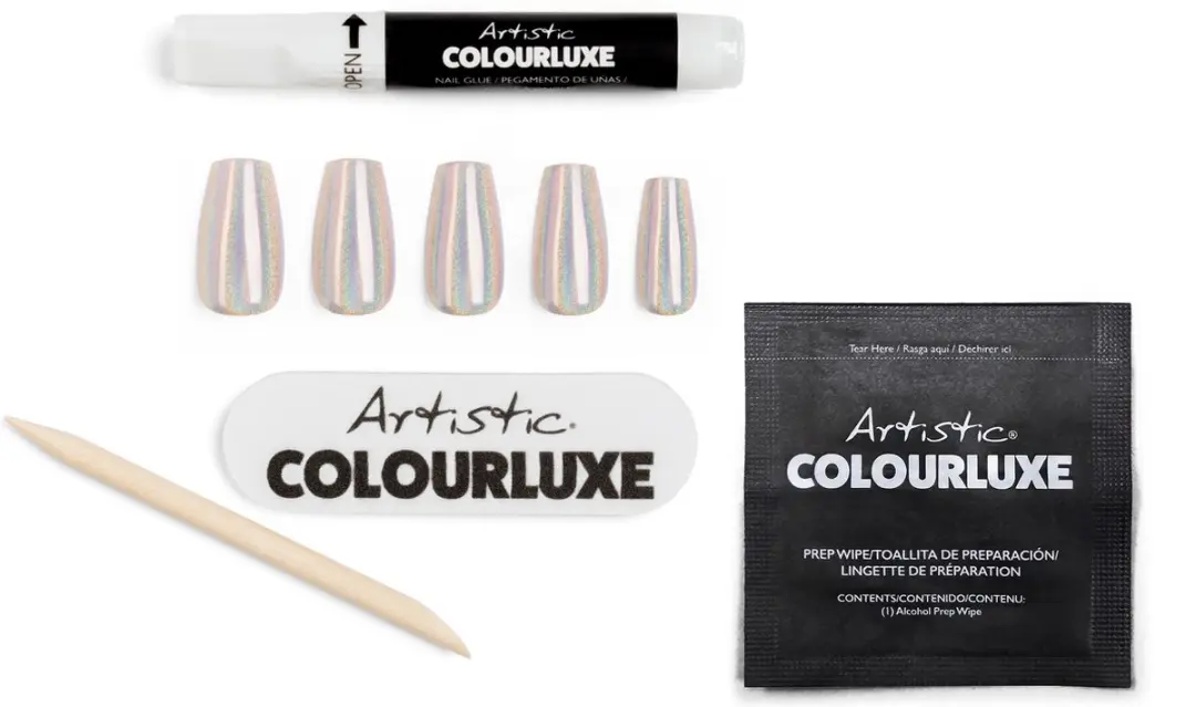 Artistic Nail Design Colourluxe Press On Tips Short Coffin - 30 Stuks