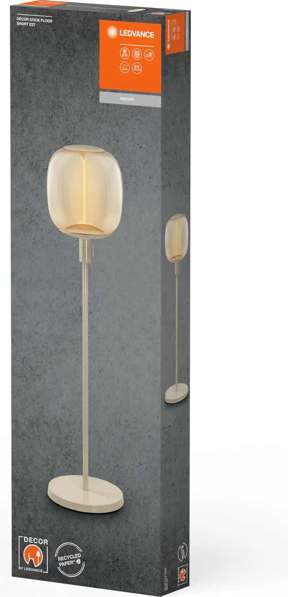 LEDVANCE Decor Stick Floor Short Grondlamp E27 - Beige - afbeelding 6 van 6