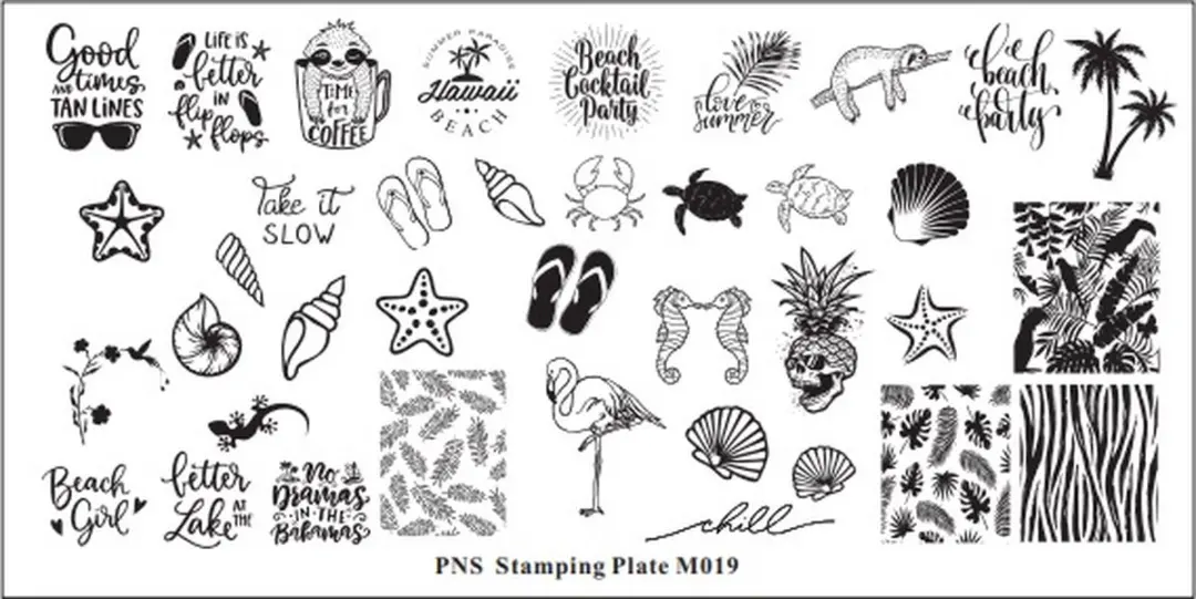 Korneliya PNS Stamping Plate MINI M019 - 1 Stuk