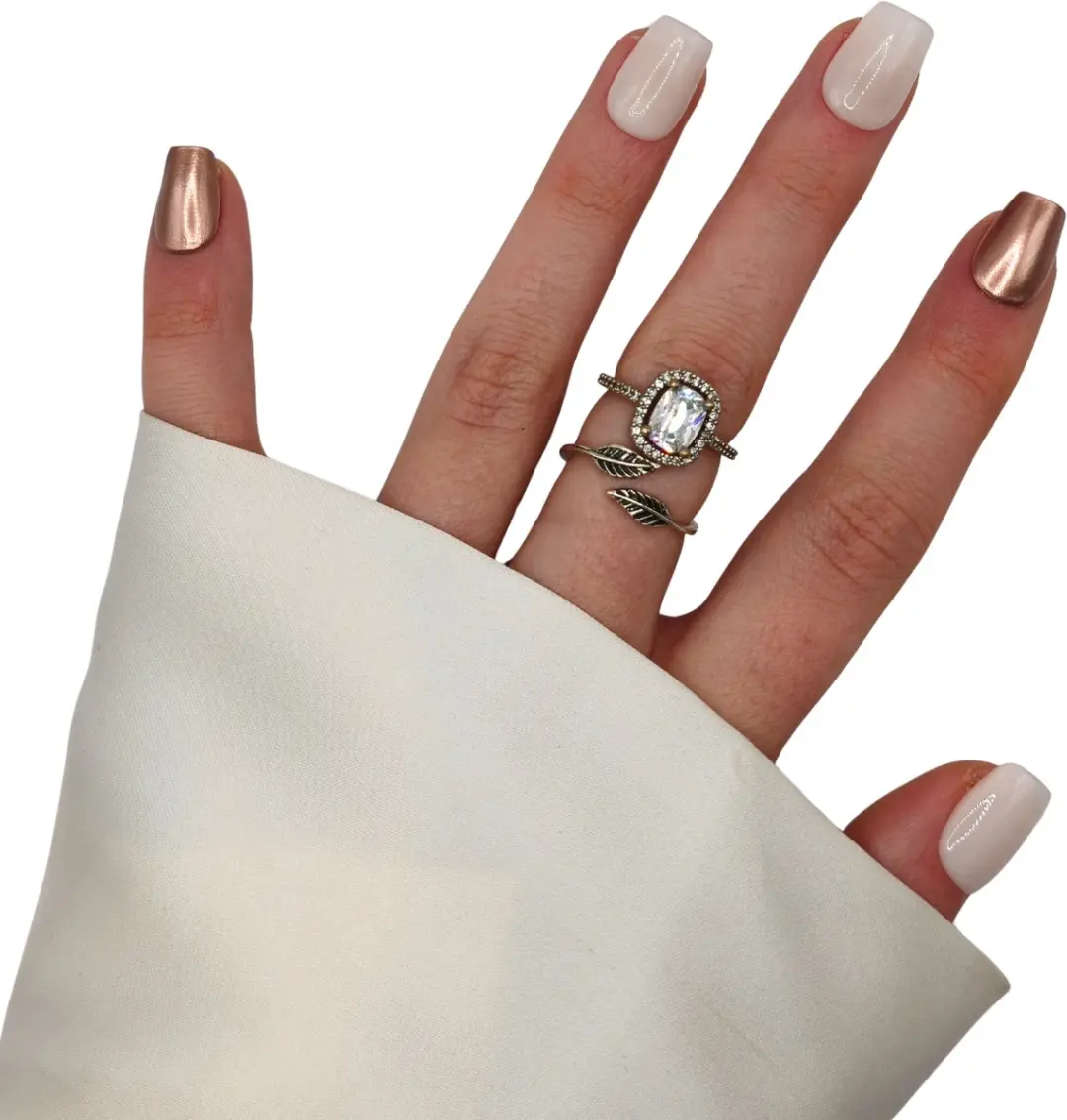 SD Press on Nails B-258 Plaknagels - 20 Stuks - Nude Rose Gold - XS Coffin