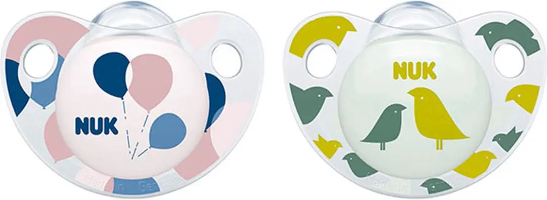 NUK Classic Fopspeen 6-18 Maanden - 2 Stuks - Rood/Blauw