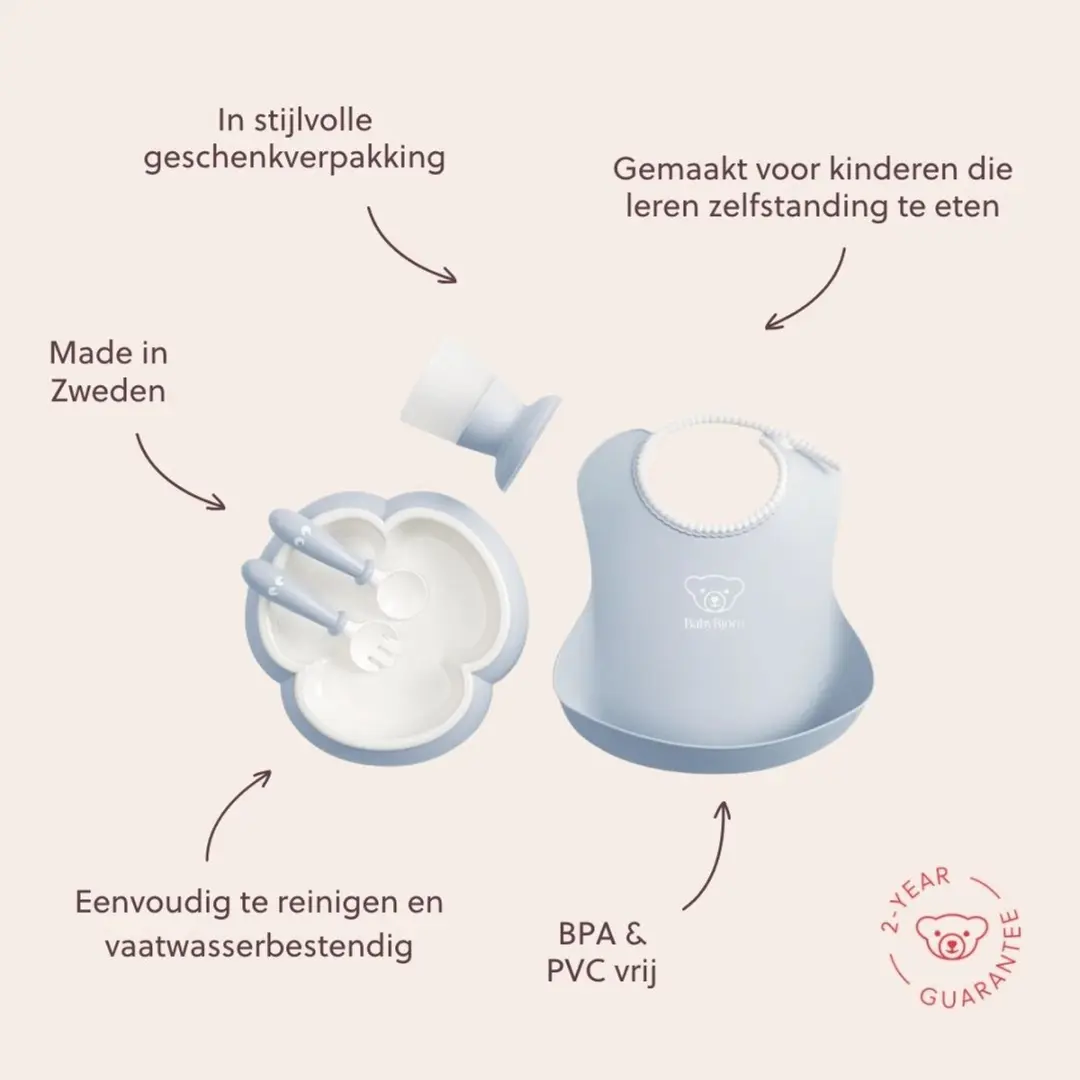 BabyBjörn Baby Serviesset 070067 - 5-delig - Pastelblauw