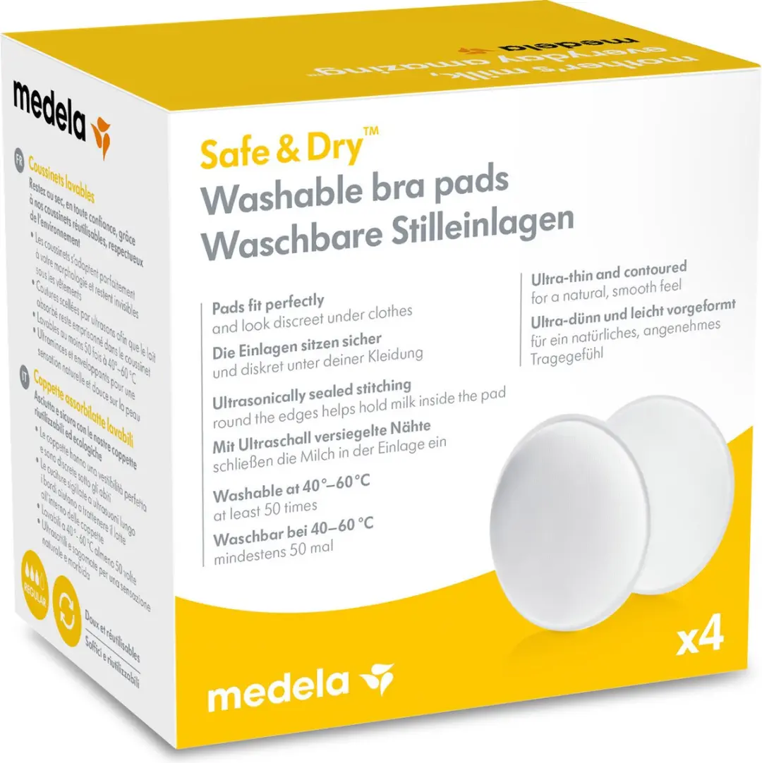 Medela Wasbare Zoogkompressen 4 Stuks - Wit