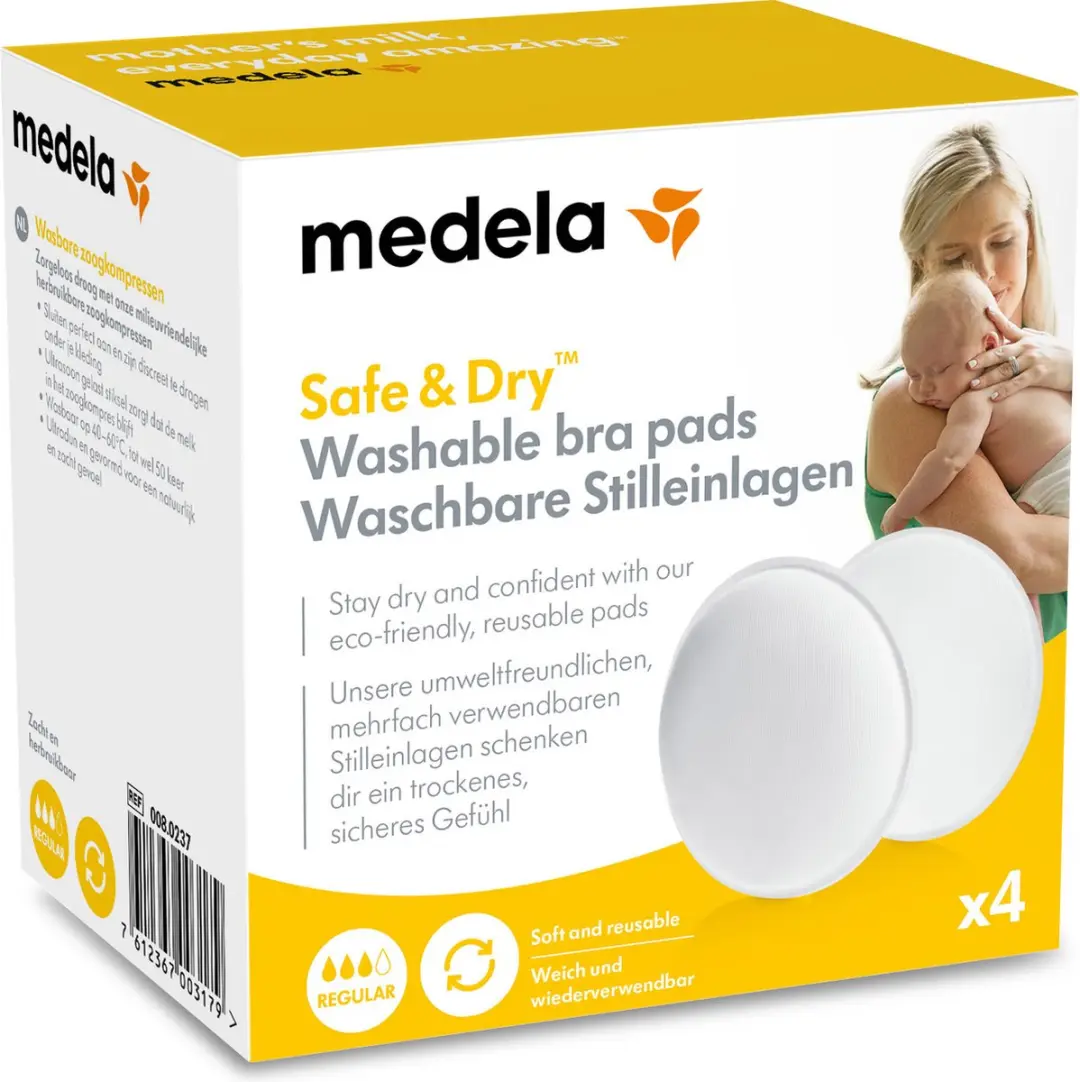 Medela Wasbare Zoogkompressen 4 Stuks