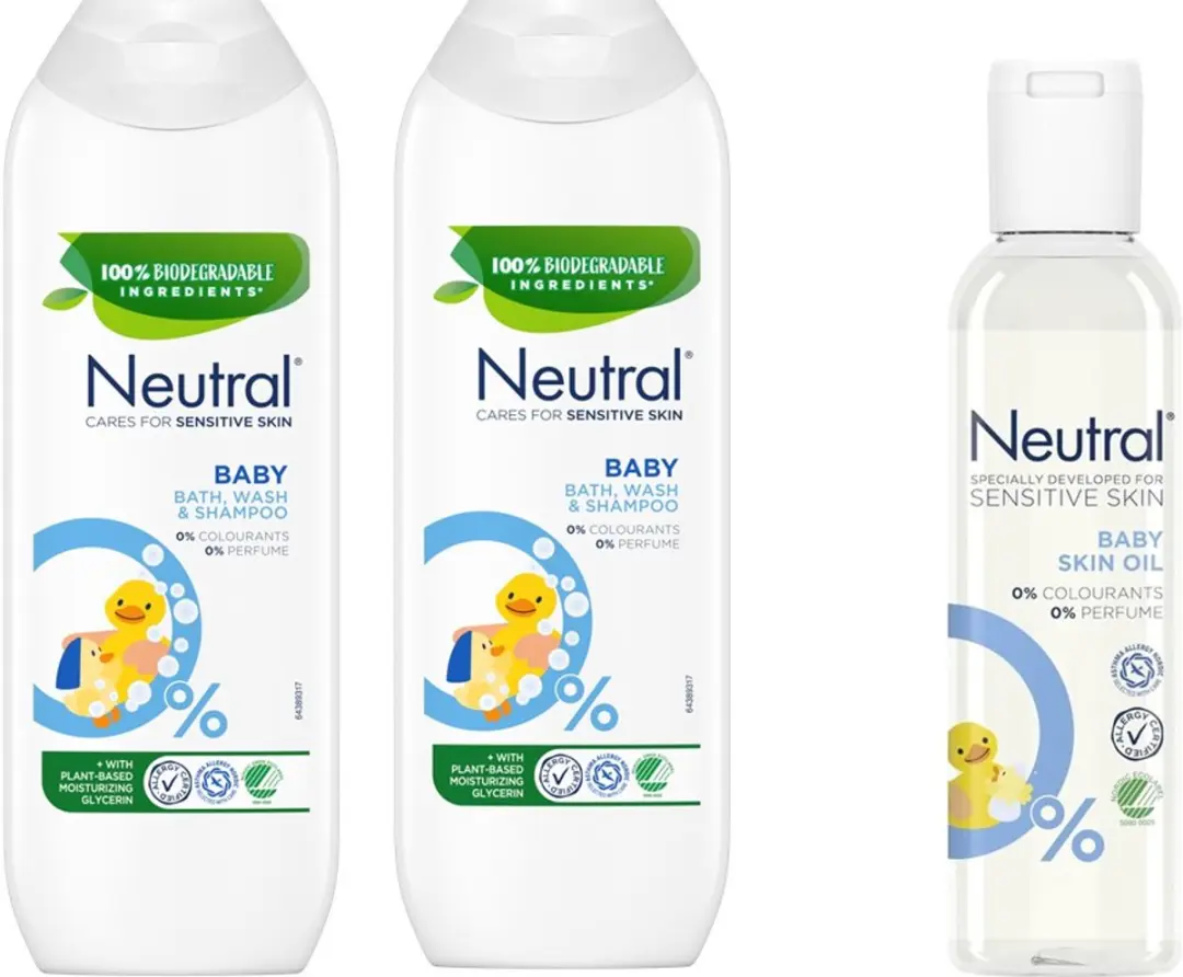 Neutral Baby Wasgel & Shampoo 2x + Huidolie 1x