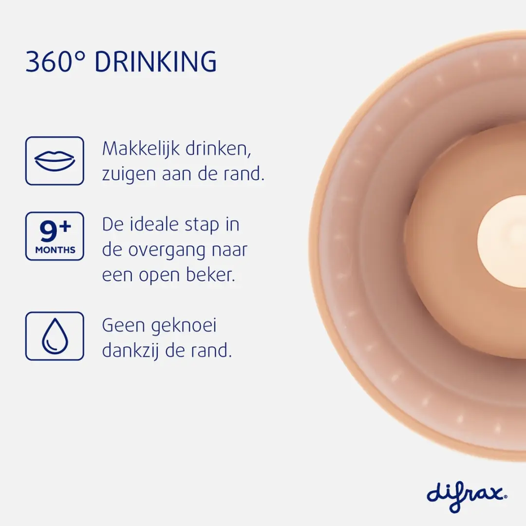 Difrax 360° Drinkbeker 250ml - Oranje