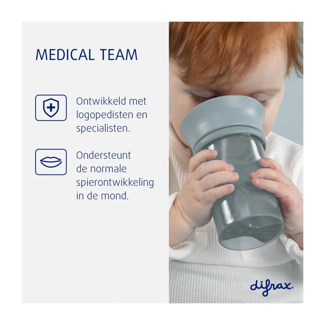 Difrax 360° Drinkbeker 250ml - Oranje