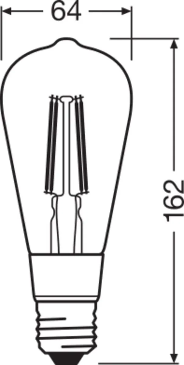 LEDVANCE Smart+ Edison Clear Filament Gold E27 - 6W - 2700K