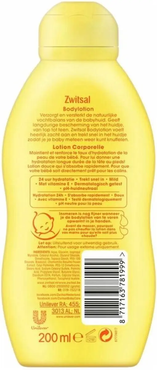 Zwitsal Babybodylotion Extra Verzorgend - 200ml x 6
