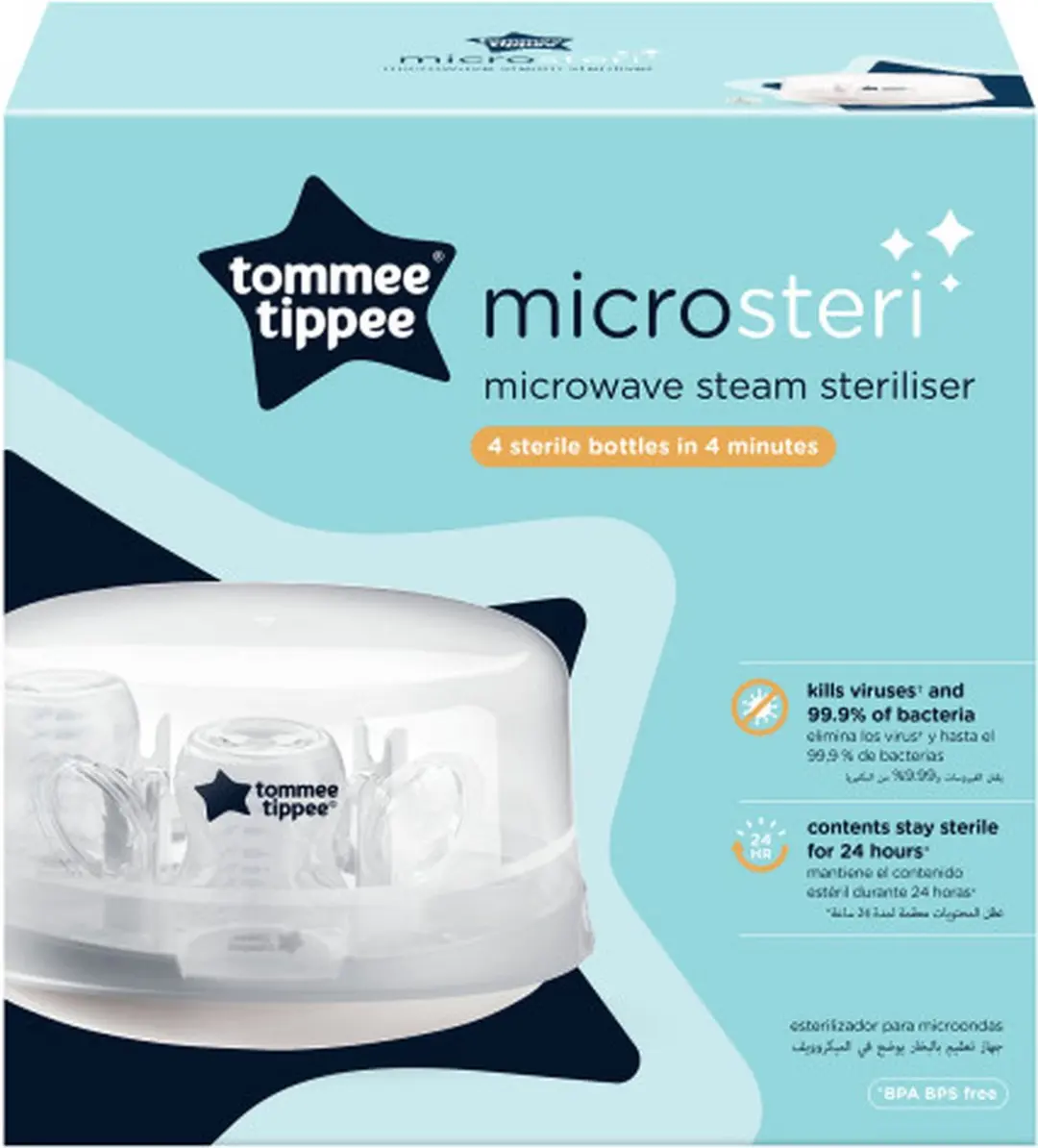 Tommee Tippee Magnetronstoomsterilisator - 4 minuten - 1x