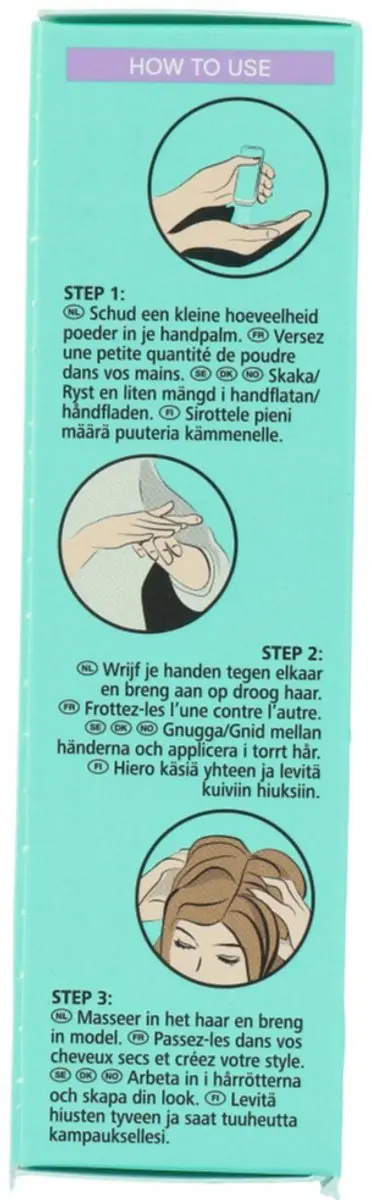 Taft True Volume Haarpoeder 10g - Turquoise/Paars