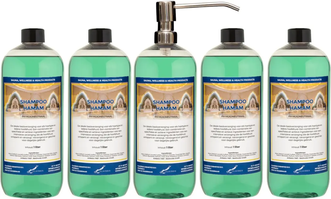 Splashbox Cosmetics Shampoo Hamam 1L - 5 Stuks