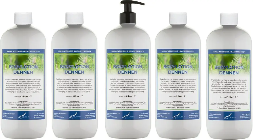 Splashbox Cosmetics Dennen Bodylotion 5L - 5 Stuks