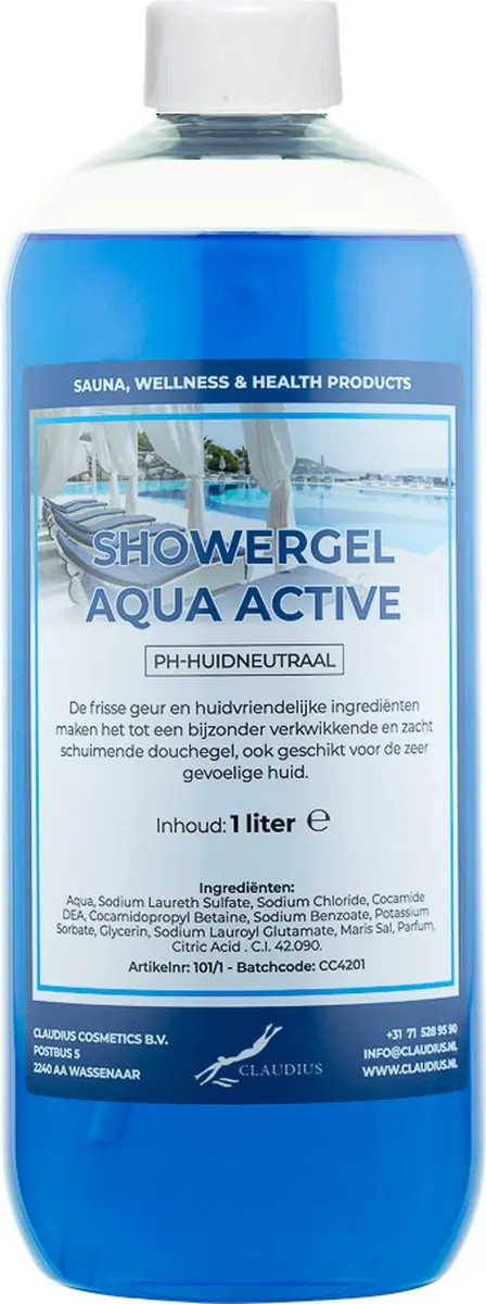 Splashbox Cosmetics Claudius Douchegel Aqua Active 1L