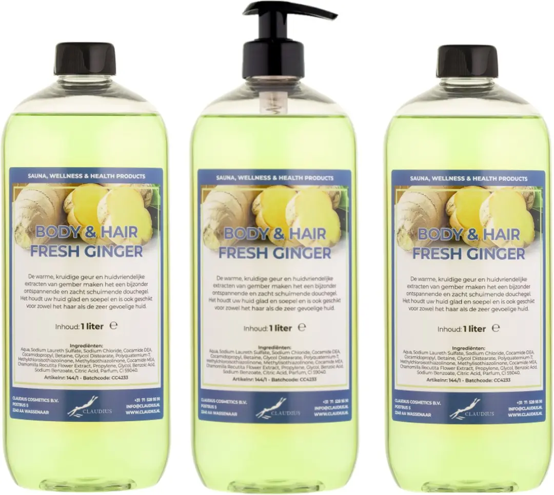 Splashbox Cosmetics Fresh Ginger 1L Body & Hair Set