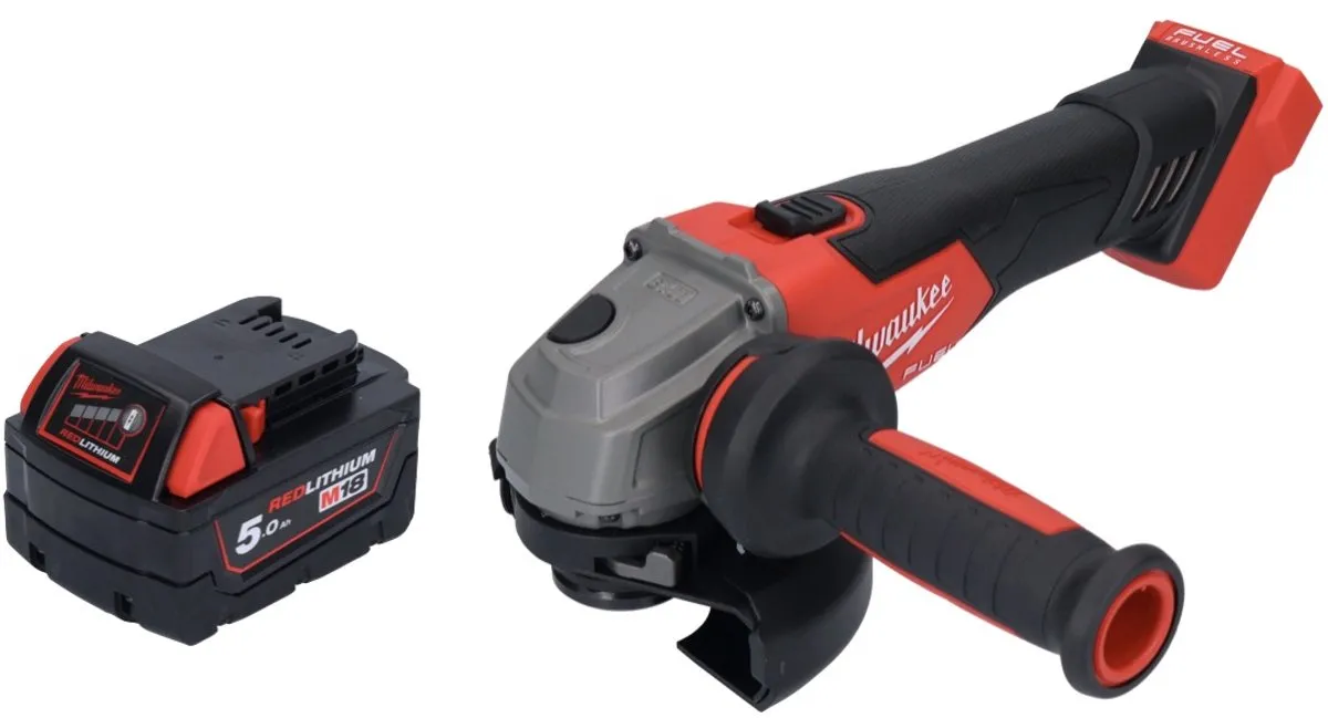 Milwaukee M18 FSAG125X-501 Haakse Slijper 125mm - 18V 5.0Ah