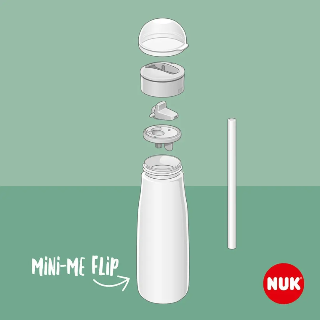 NUK Mini-Me Flip 2-in-1 Babyfles 450ml - Roze