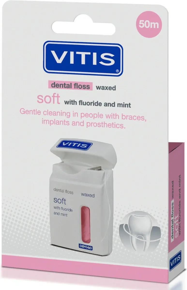 Vitis Soft Wax Mint Roze Flosdraad 50m