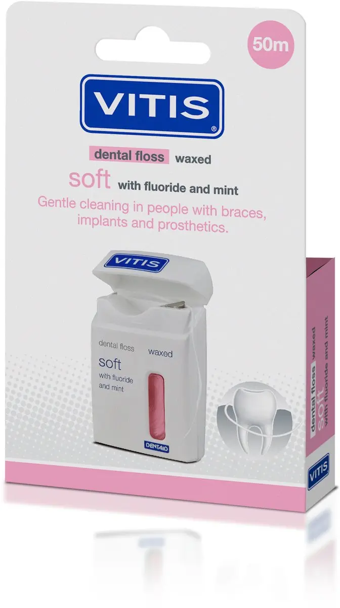 Vitis Soft Wax Mint Roze Flosdraad 50m