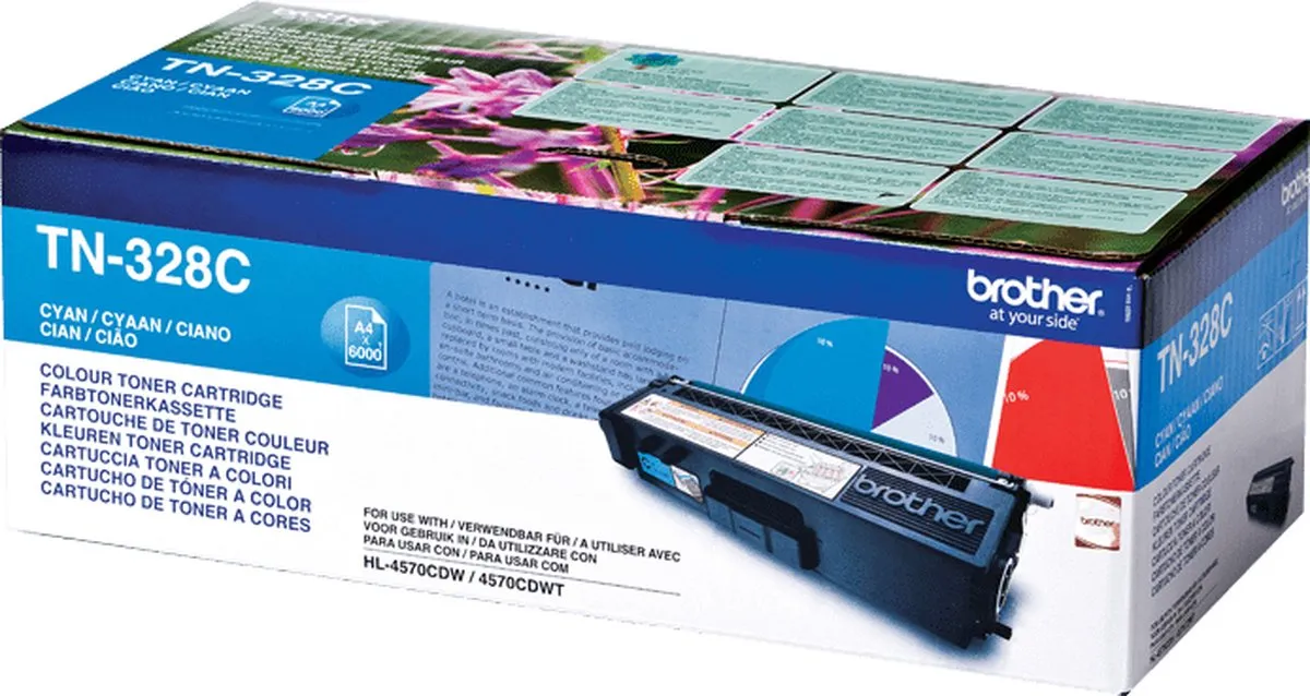 Brother TN-328C Tonercartridge - Cyaan