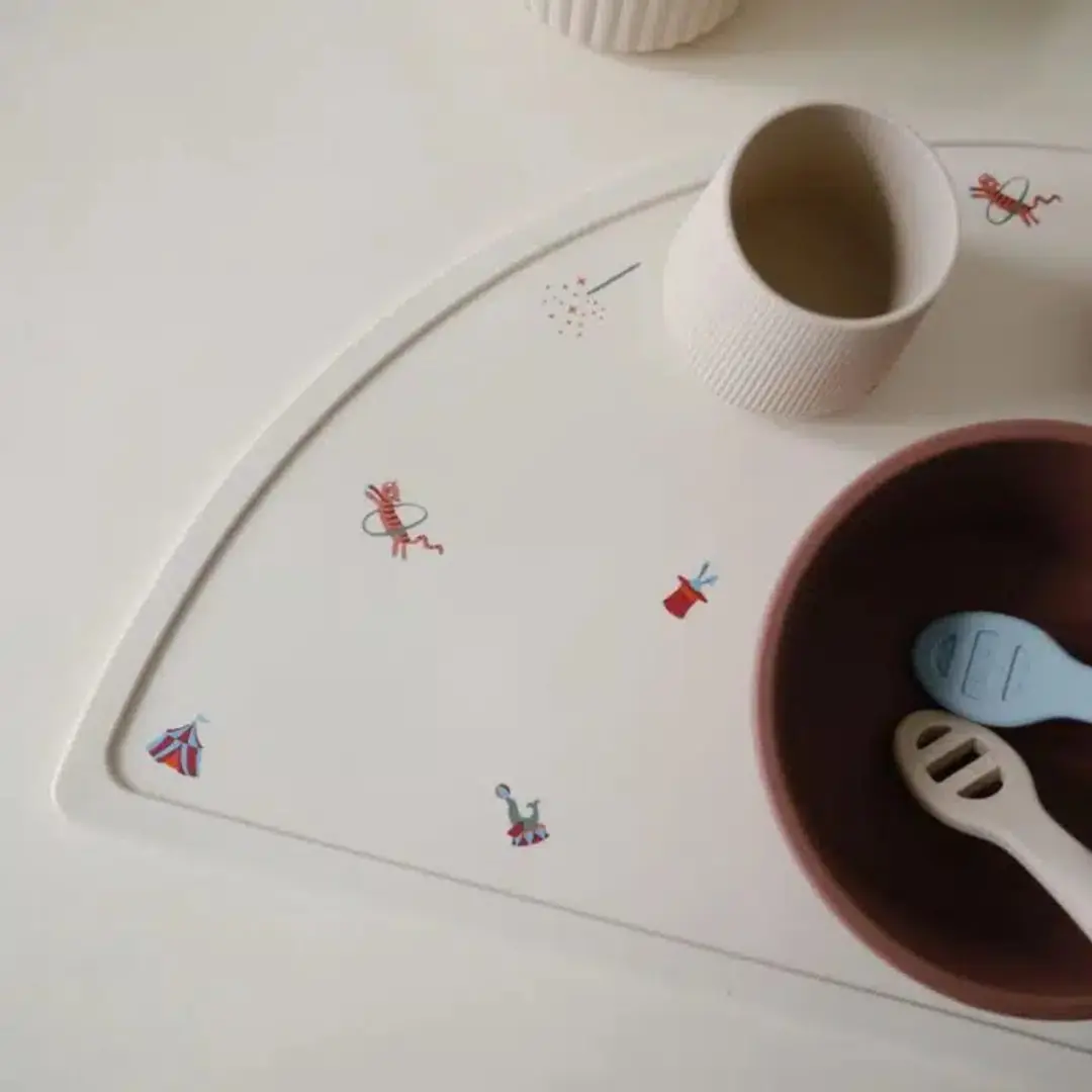 Mushie Siliconen Placemat Circus Print