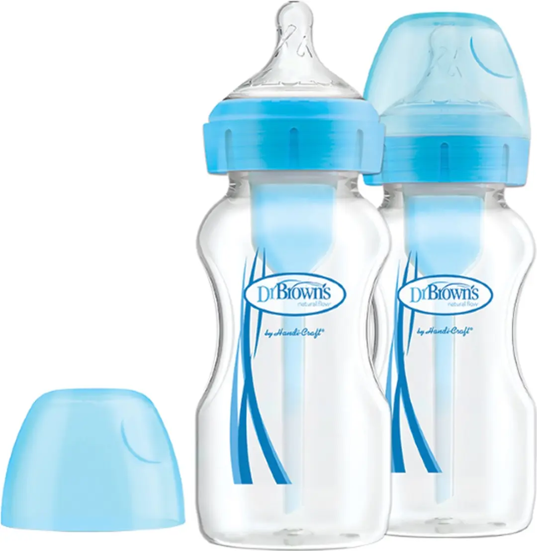 Dr. Brown's Options+ Anti-Colic Babyfles 270ml - Blauw - 2 Stuks
