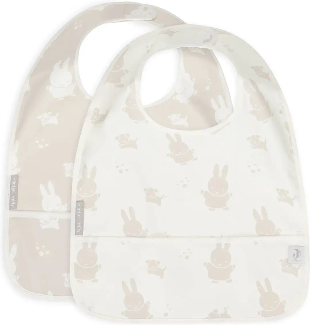 Jollein x Nijntje Slab Waterproof Miffy&Snuffy - 2 Stuks